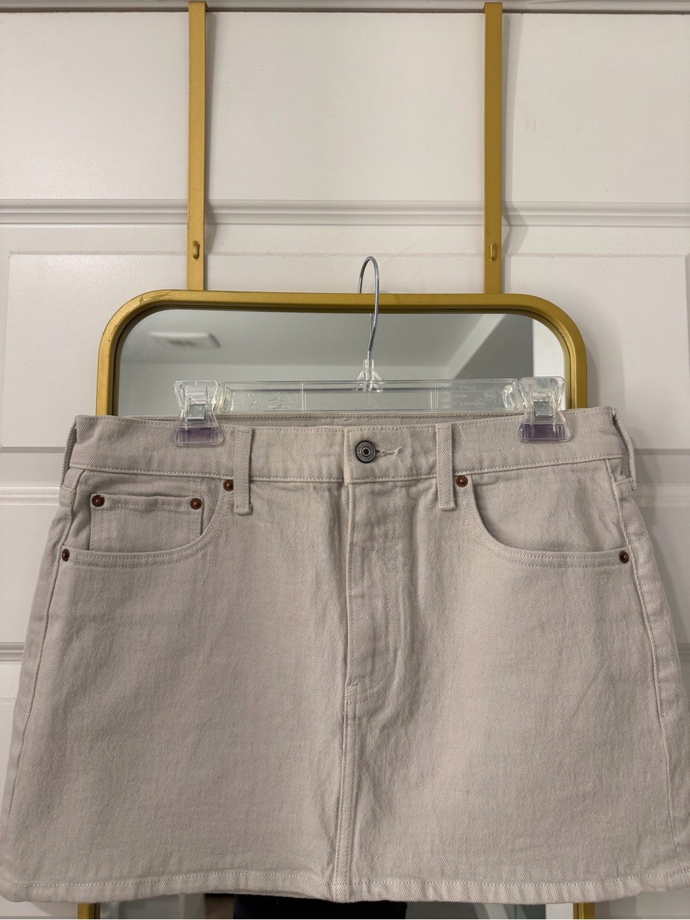 Grey Denim Skirt